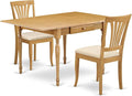 East West Furniture MZAV3-OAK-C 3 Piece Dining Room Furniture Set Contains a by EastWestFurniture