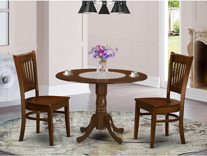 East West Furniture DLVA3-ESP-W 3 Piece Dinette Set - Image 2