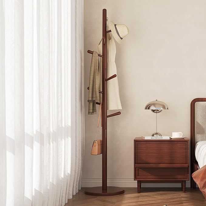 CozyDH Coat Rack Freestanding Solid Wood Coat Rack Stand, Coat Tree Freestanding by CozyDHDuvetCover
