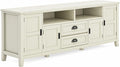 SIMPLIHOME Burlington SOLID WOOD 72 Inch Wide Transitional TV Media Stand in by SimpliHome