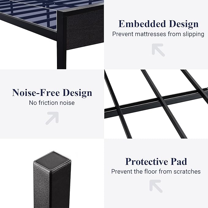Allewie Queen Size Platform Bed Frame - Image 6