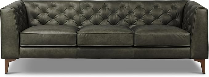 POLY & BARK Essex Leather Couch by POLYBARK
