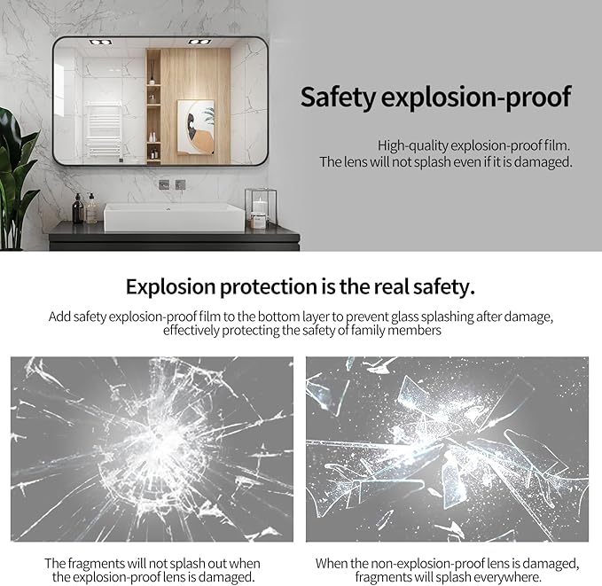 Large Modern Bathroom Mirror - Image 3