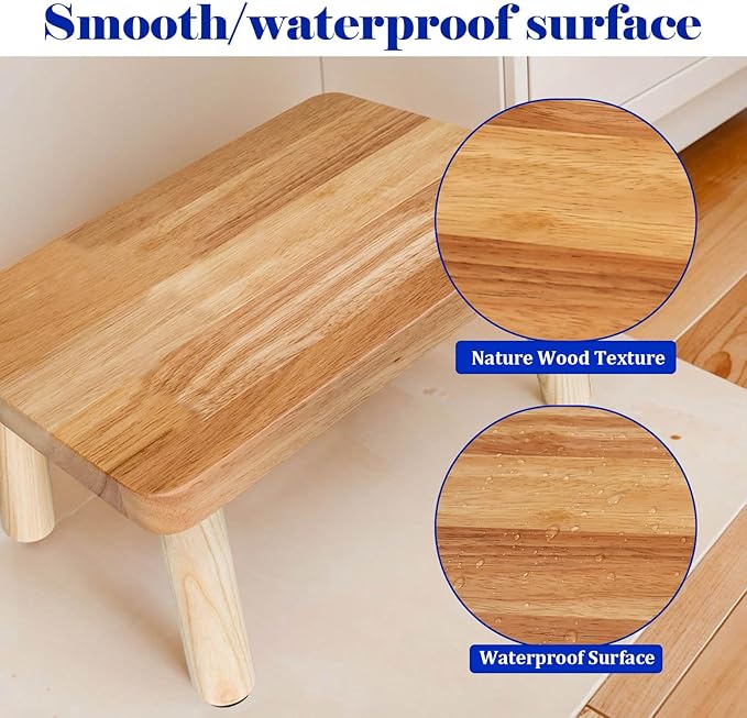 Wooden Step Stool for Adults, One Step Stool - Image 5