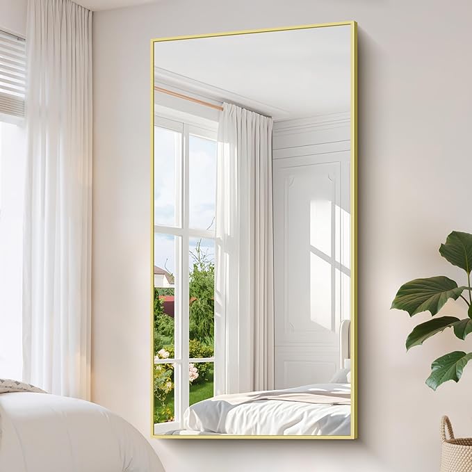 YIROMAN Bathroom Mirror 72"x36", Large Brushed Gold Bathroom Mirror - Image 5