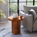 Relso Gaia Round End Table for Living Room and Farmhouse | Solid Mango Wood for by Relso
