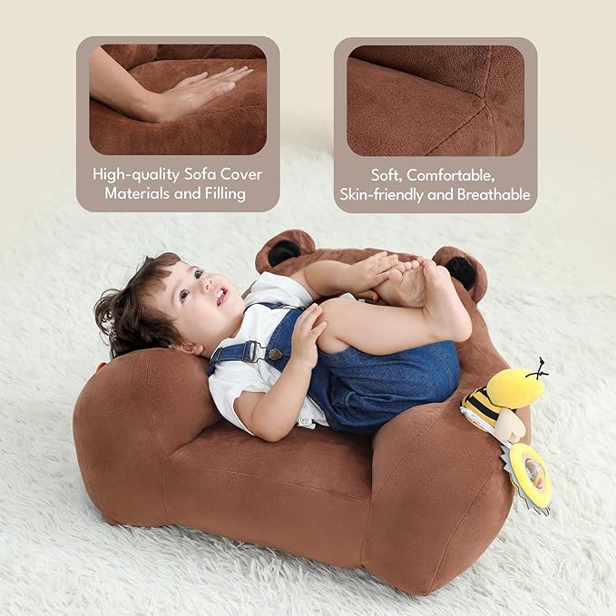 Lovvie & Joy Toddler Sofa Chair, Soft Toddler Kids Chair - Image 3