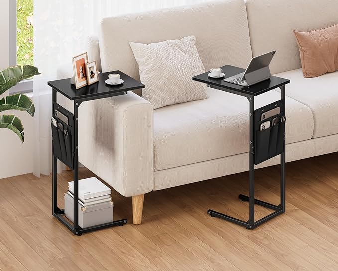 Vagusicc C Shaped End Table, Small Side Table - Image 7