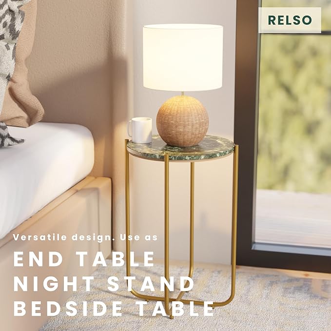 Relso Urdhva End Table – 24" Tall Round Side Table - Image 5