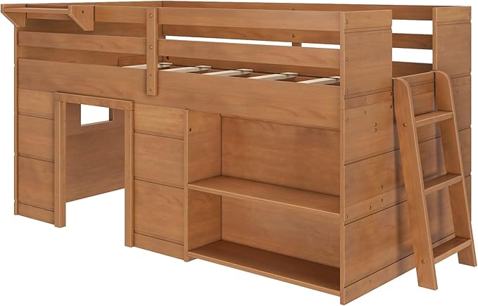 Max & Lily Modern Farmhouse Twin Low Loft Bed - Image 3
