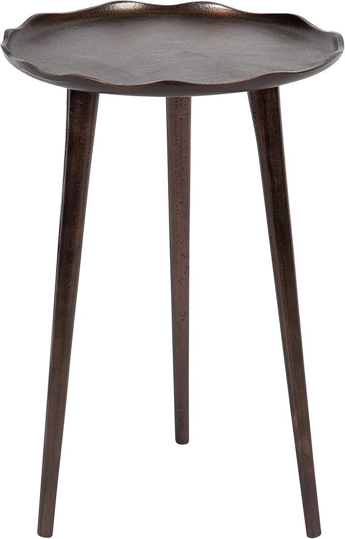 Kate and Laurel Alessia Modern Round Metal Side Table; 15 x 15 x 22; Bronze; by KateandLaurel