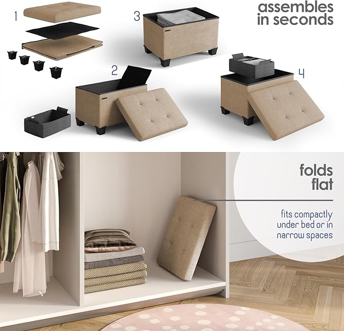 STORAGEBUD Storage Ottoman Cube - Image 9