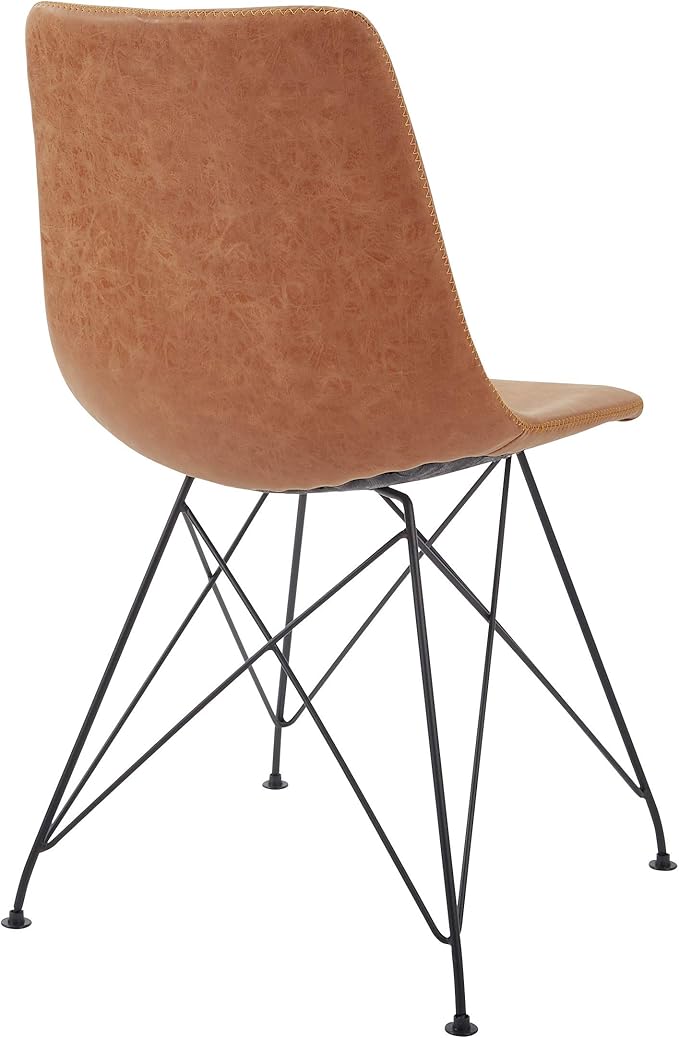 OSP Home Furnishings Trenton Modern Dining Chairs, Sand Faux Leather - Image 6