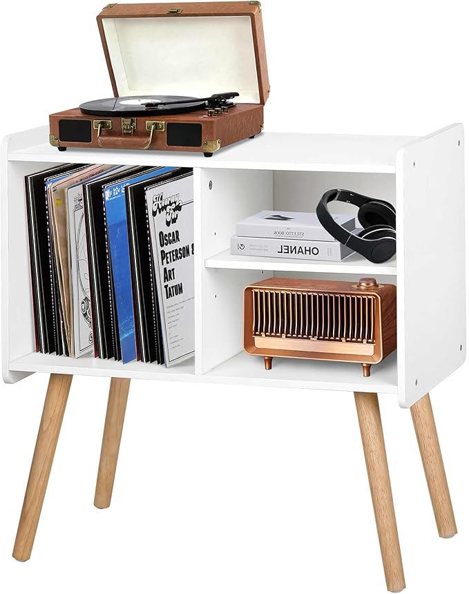 Mid-Century Record Player Stand, Vinyl Record Cabinet Holder by Possile