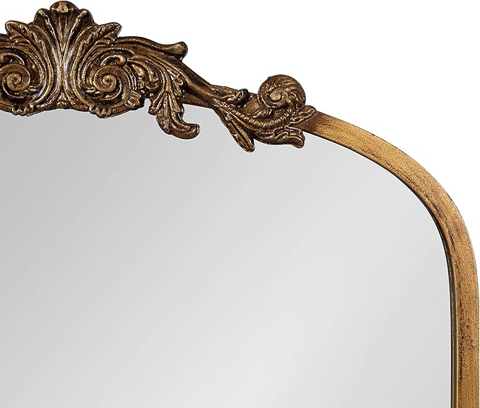 Kate and Laurel Arendahl Glam Arched Vintage Full Length Mirror; 18 x 58; Gold; - Image 6