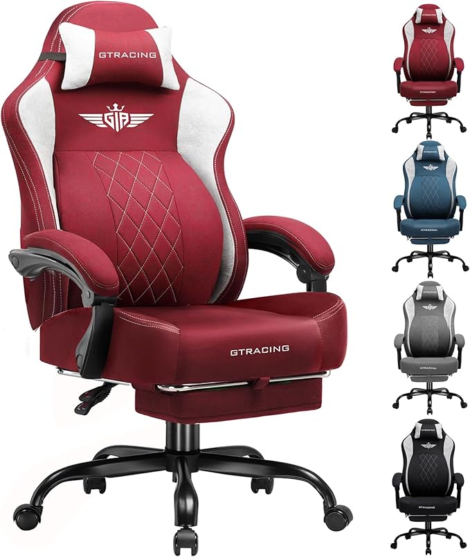 GTPLAYER Big and Tall Gaming Chair Breathable Fabric Computer Chair by GTPLAYER