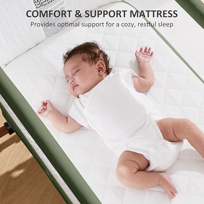 3 in 1 Baby Bassinet, Rocking Bassinet, Bedside Bassinet, 6-Height Adjustable - Image 4