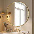 BEAUTYPEAK 40 Inch Round Mirror, Metal Frame Circle Mirror, Wall Mounted by BEAUTYPEAK