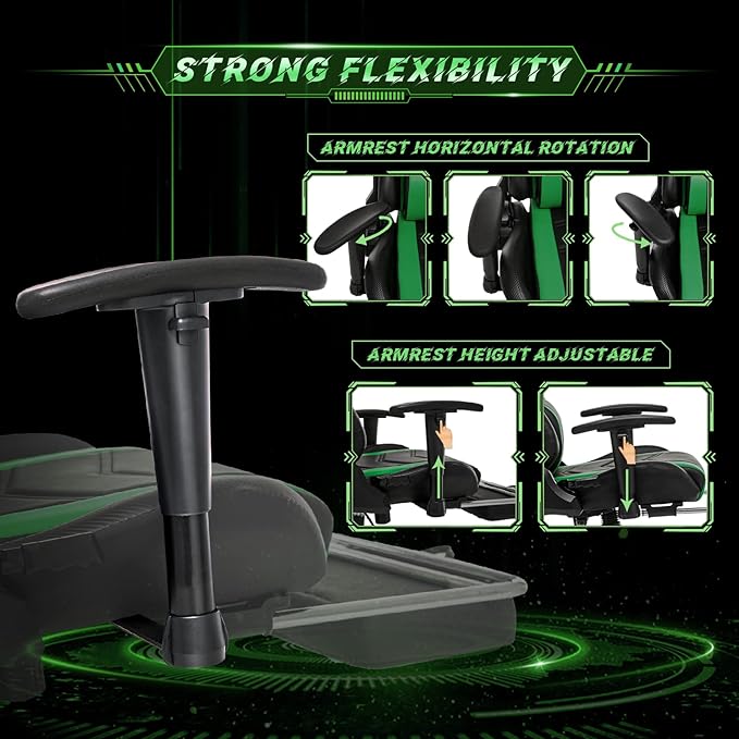 AA Products Gaming Chair High Back Ergonomic Computer Racing Adjustable Gamer - Image 6