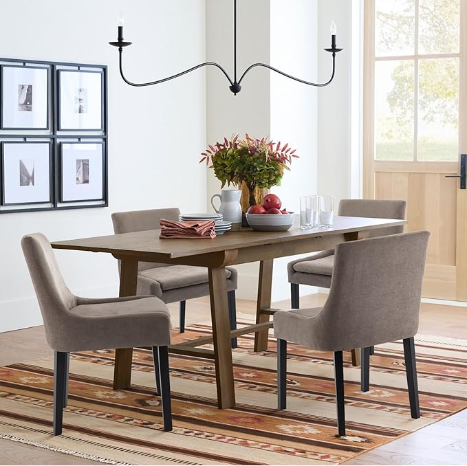 COLAMY Modern Dining Chairs Set of 6, Upholstered Corduroy Accent Side Leisure - Image 4
