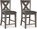 Signature Design by Ashley Caitbrook Rustic 24.63" Counter Height Upholstered by SignatureDesignbyAshley