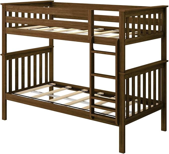 Max & Lily Bunk Bed Twin over Twin, Solid Wood Bunk Bed Frame - Image 4