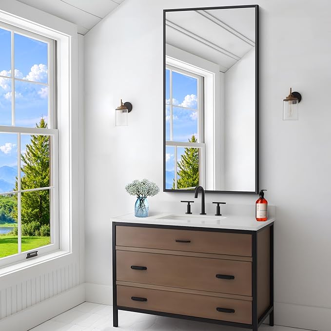 BONEWEI Bathroom Mirror, 24x48 inch Wall Mirror - Image 3