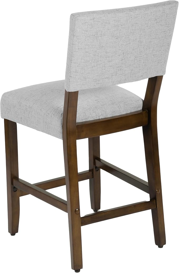 HomePop 24" Open Back Counter Stool Home Décor|Fabric Chairs - Image 12