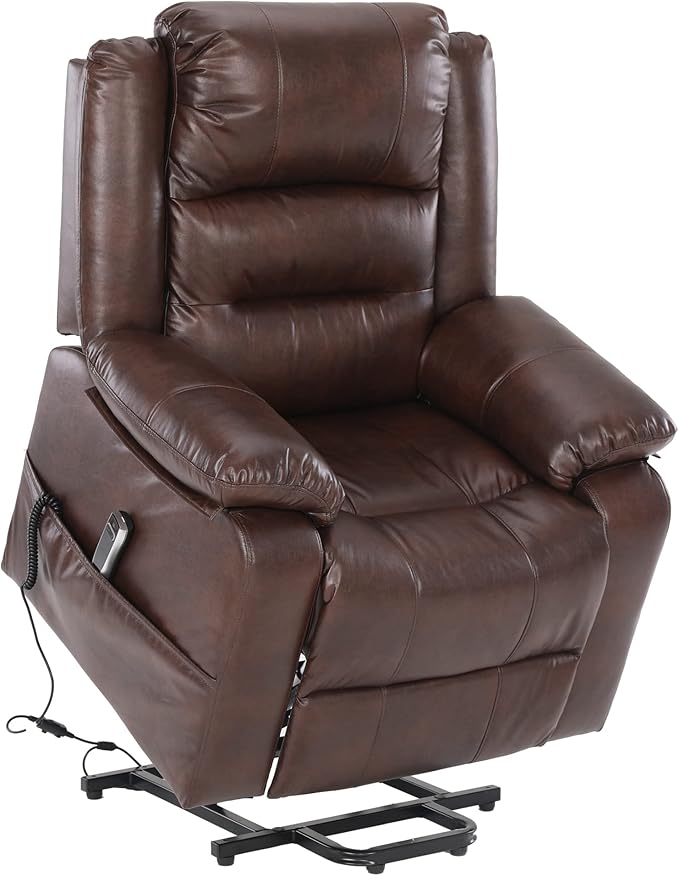 S*MAX Lift Chairs Recliners for Elderly Power Recliner Chairs Full Air Leather - Image 8