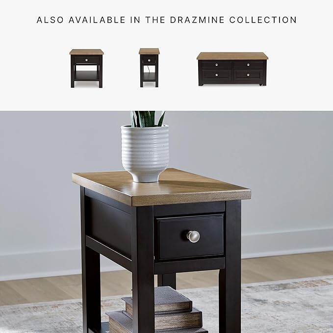 Signature Design by Ashley Drazmine Casual 1 Drawer Chair Side End Table - Image 9