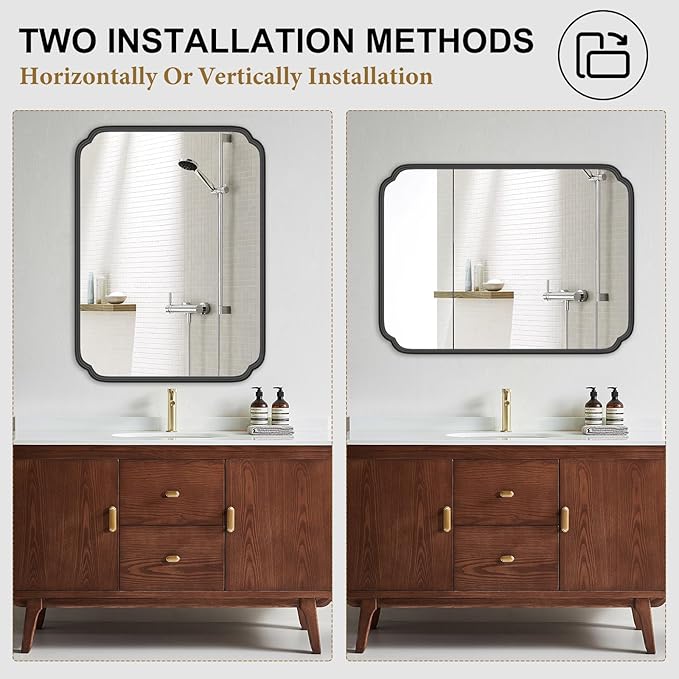 Matte Black Bathroom Vanity Mirror - Image 5
