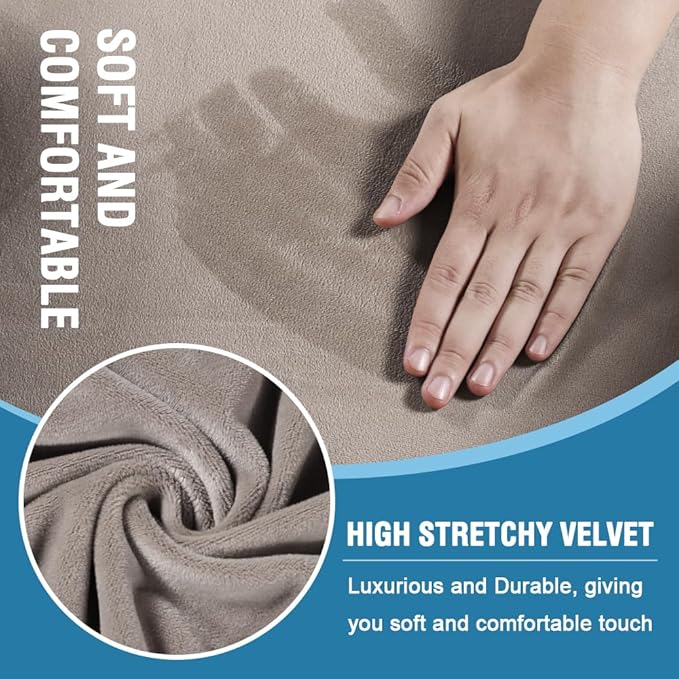 H.VERSAILTEX Sofa Cover 4 Piece T Cushion Sofa Slipcovers Thick Velvet Couch - Image 3