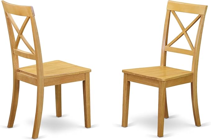 East West Furniture NDBO3-OAK-W 3 Piece Dining Room Table Set Contains a - Image 4