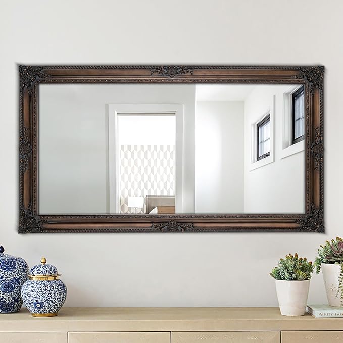 Large Bronze Mirror, Decorative Mirror by AutdotWallMirrors