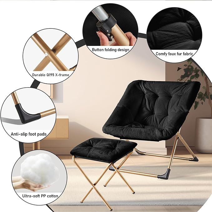 Comfy Oversized Saucer Chair - Image 5
