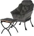 Lazy Chair with Folding Ottoman, Living Room Accent Contemporary Lounge Chair by Unknown
