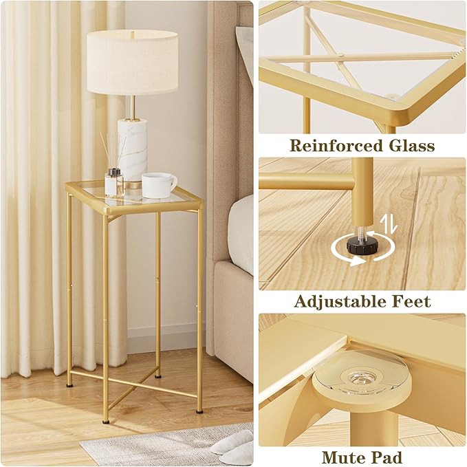 Garden 4 you Small Side Table, Glass End Table, Outdoor Side Table - Image 7