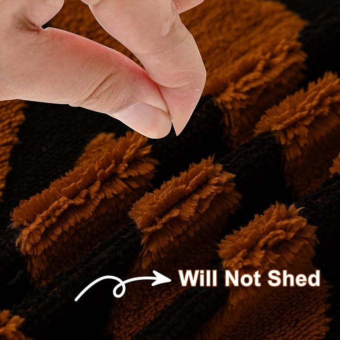 HANDONTIME Sofa Covers for Couch Pet-Friendly Caramel Black Couch Cover for - Image 3