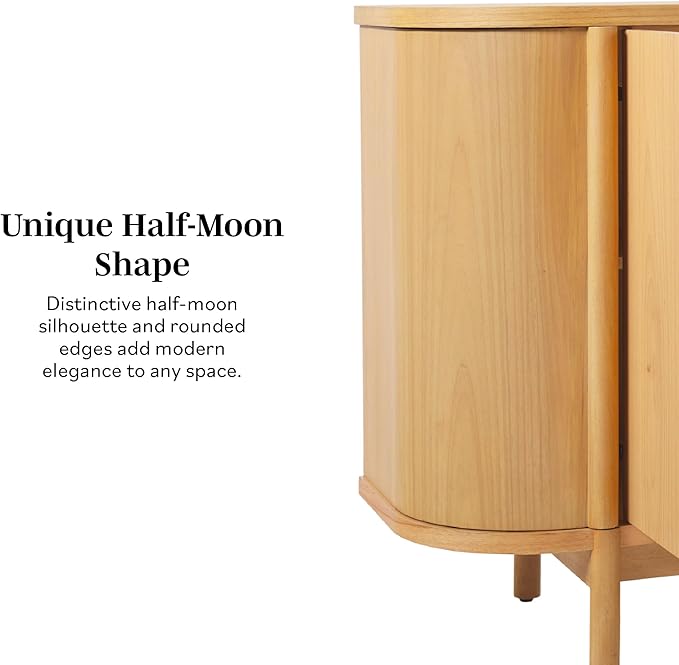 Walker Edison Ezra 70" Curved Sideboard Cabinet - Image 5