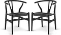 POLY & BARK Weave Chair Set of 2 in Pitch Black by POLYBARK