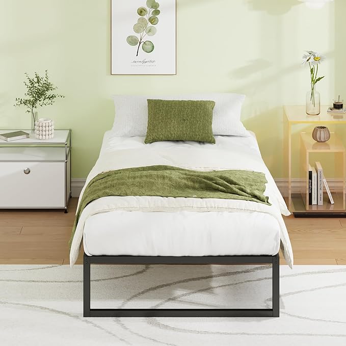 EMODA 12 Inch Twin Bed Frames No Box Spring Needed, Heavy Duty Metal Twin - Image 3