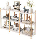 YGYQZ 3 Tier Short Book Shelf, Wood Shelves by YGYQZ