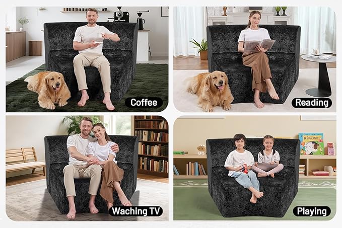 Homguava Modular Sectional Sofa, Memory Foam Couch Single Sofa Chair - Image 5