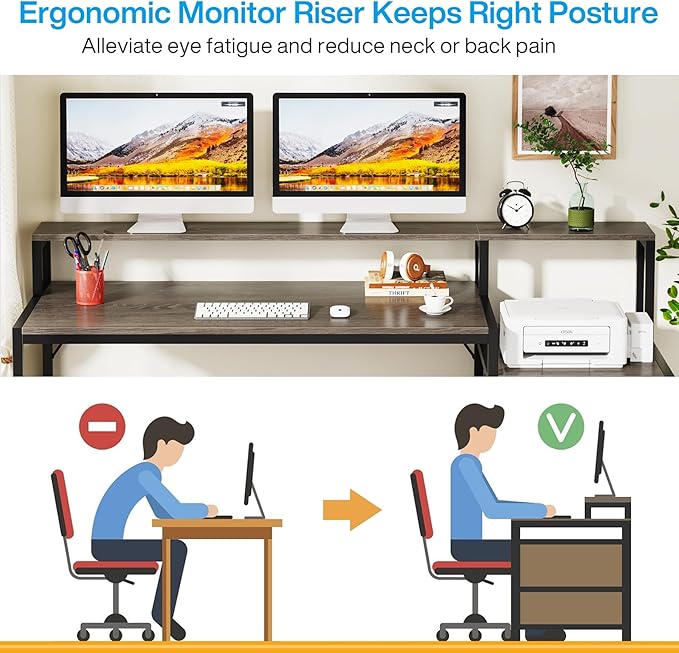 Tribesigns 63 Inch Computer Desk - Image 6