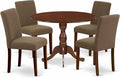 East West Furniture DMAB5-MAH-18 5 Piece Modern Dining Table Set Includes a by EastWestFurniture