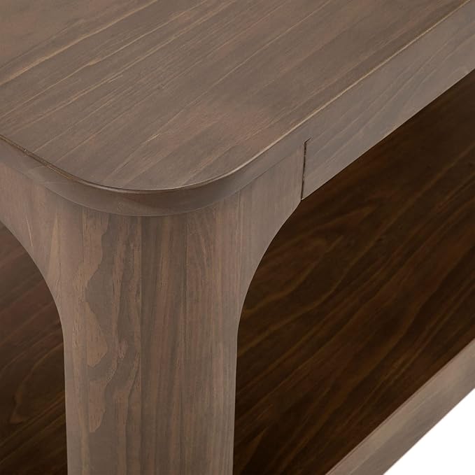 Plank+Beam Forma Coffee Table, Solid Wood 48 Inch Modern Coffee Table - Image 5