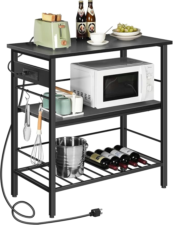 HOOBRO Kitchen Island with Storage, Kitchen Island Table with Power Outlet - Image 9