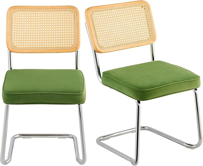 VEVOR Rattan Dining Chairs Set of 2, Mid Century Modern Dining Chair, by VEVOR