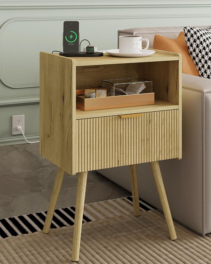 Nightstand, Modern Bedside Table by Unknown