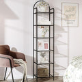Bookcase Bookshelf, Tempered Glass Bookshelves, Slim Shelving Unit by Hzuaneri
